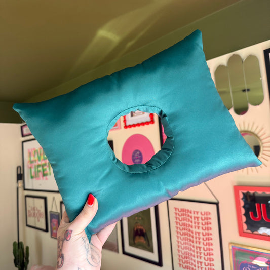 Emerald Green Satin Cushion
