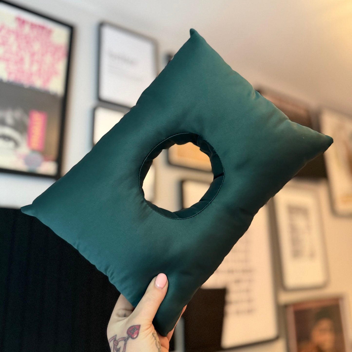 Emerald Satin Cushion