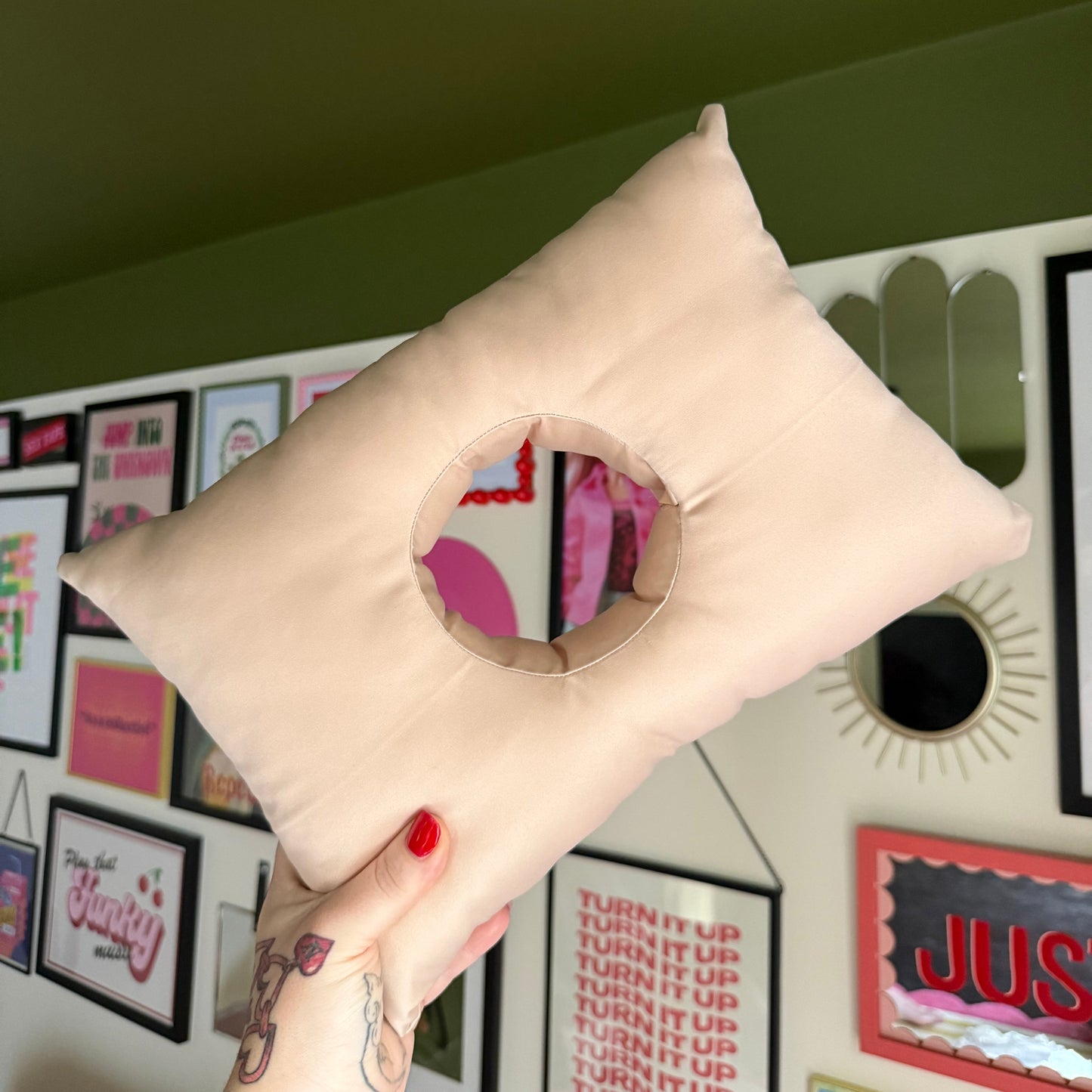 Natural Satin Cushion